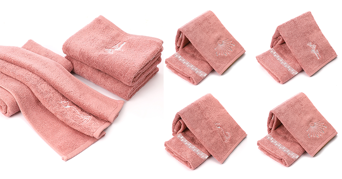 Set of 4 Luxury Egyptian Cotton Towels, Nile Goddesses Collection, 600GSM, 31X20 inch - Nileloom