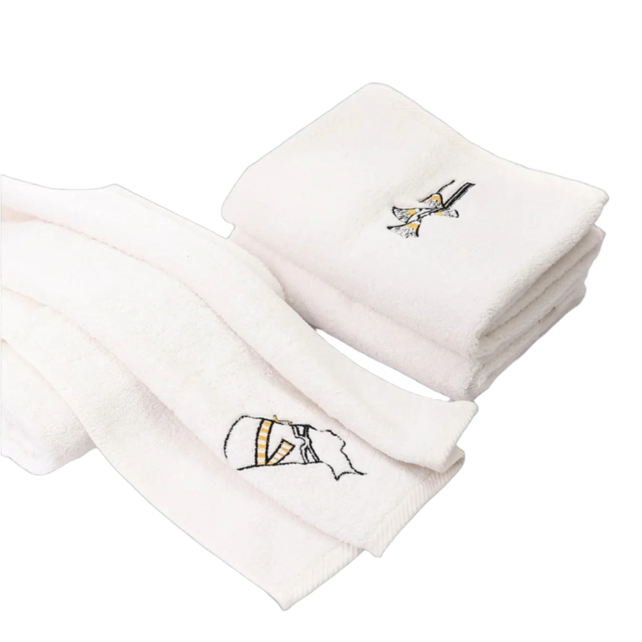 Set of 4 Luxury Egyptian Cotton Towels, Nile Goddesses Collection, 600GSM, 31X20 inch - Nileloom