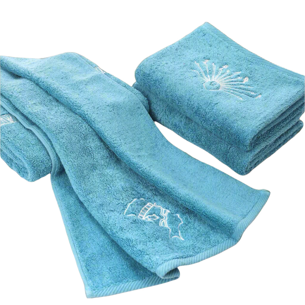 Set of 4 Luxury Egyptian Cotton Towels, Nile Goddesses Collection, 600GSM, 31X20 inch - Nileloom