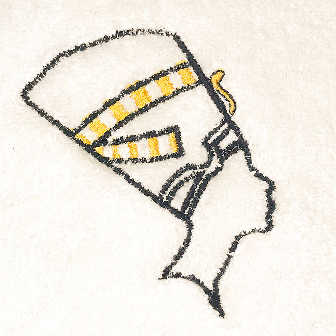 Luxury Egyptian Cotton Towel, Nefertiti Embroidery, Plush 700GSM Oversized 31X20 inch
