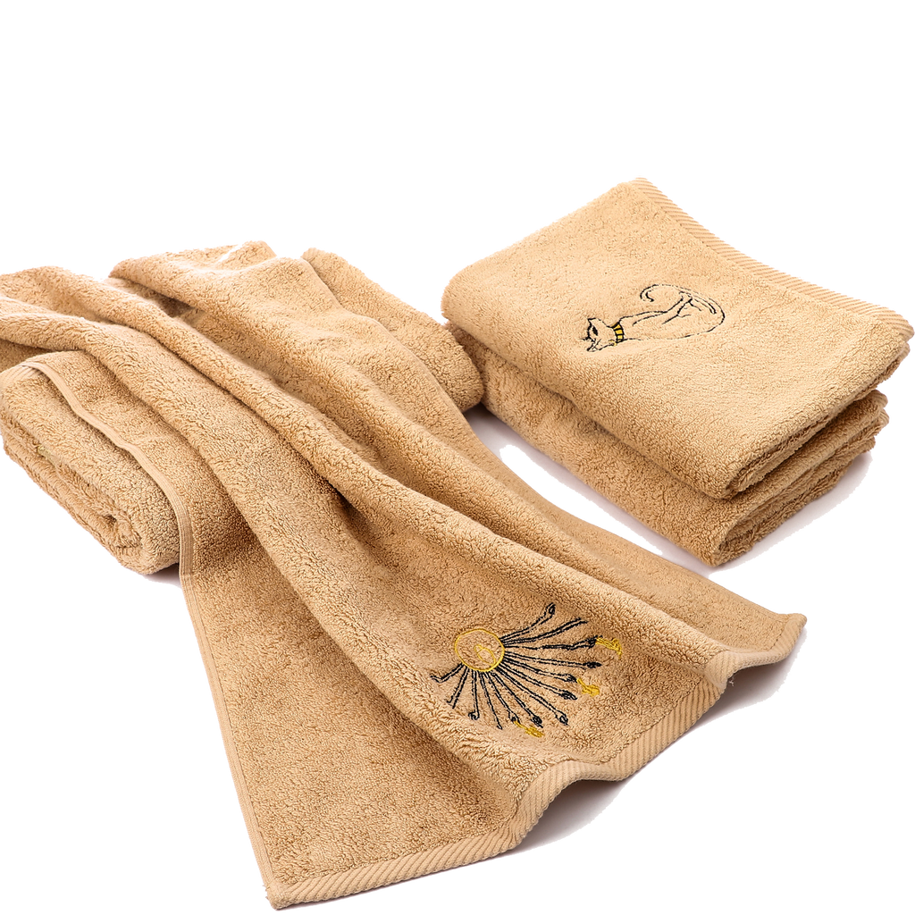 Set of 4 Luxury Egyptian Cotton Towels, Nile Collection, Plush 700GSM Oversized 31X20 inch