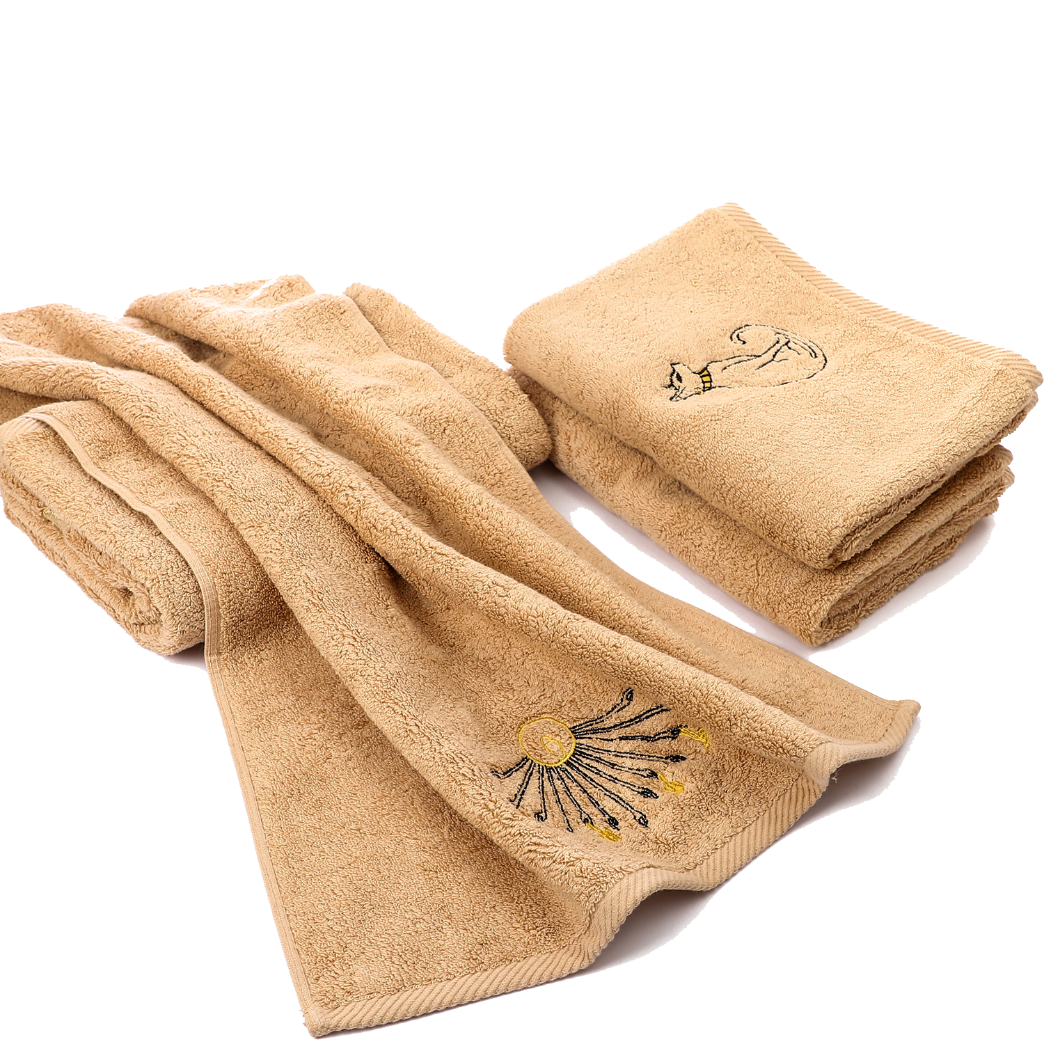 Set of 4 Luxury Egyptian Cotton Towels, Nile Collection, Plush 700GSM Oversized 31X20 inch