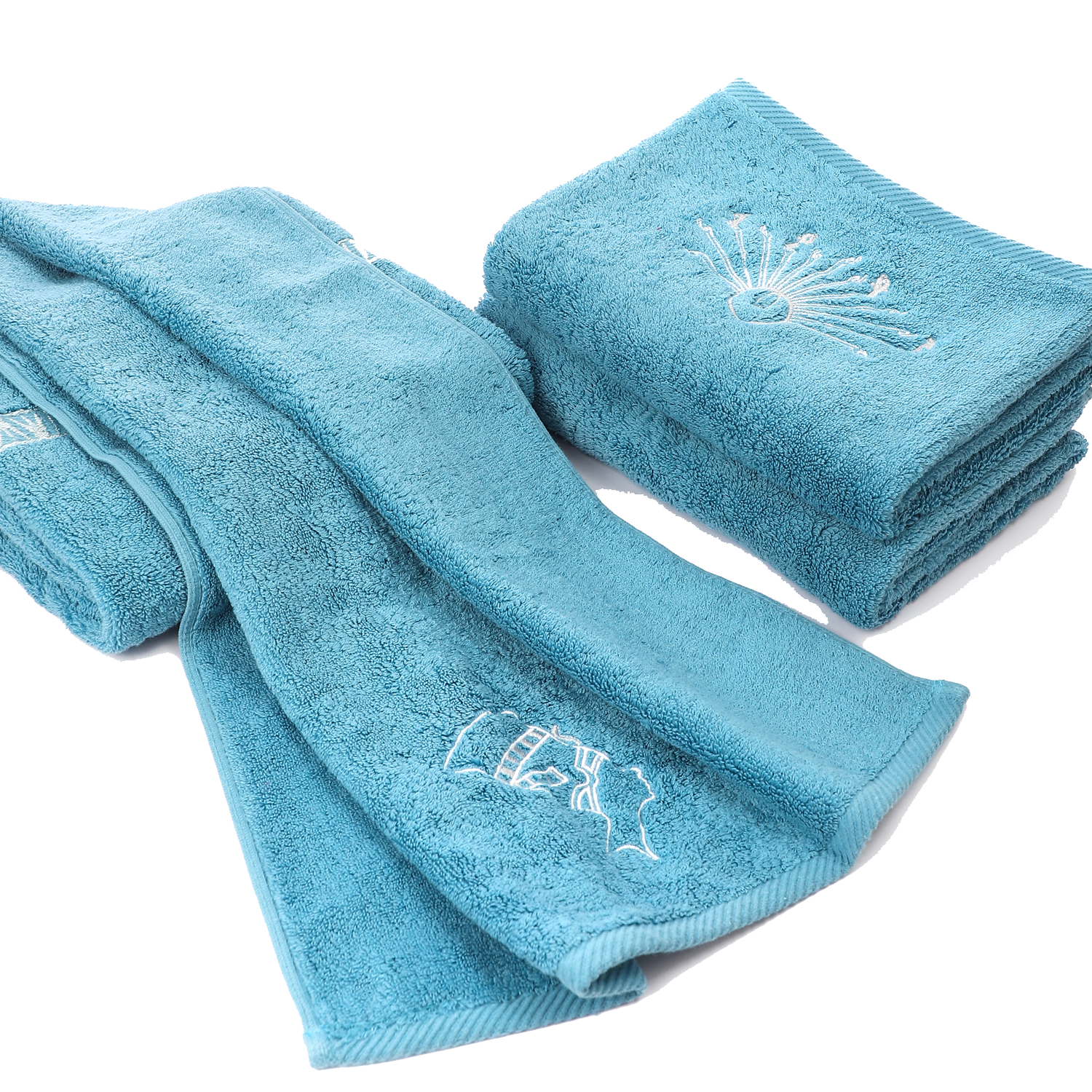 Set of 4 Luxury Egyptian Cotton Towels, Nile Collection, Plush 700GSM Oversized 31X20 inch