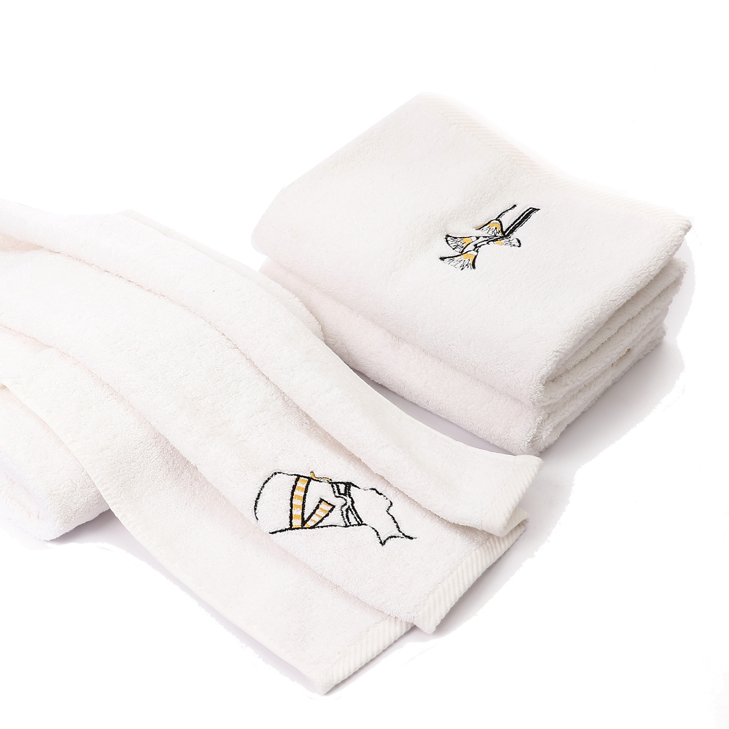 Set of 4 Luxury Egyptian Cotton Towels, Nile Collection, Plush 700GSM Oversized 31X20 inch