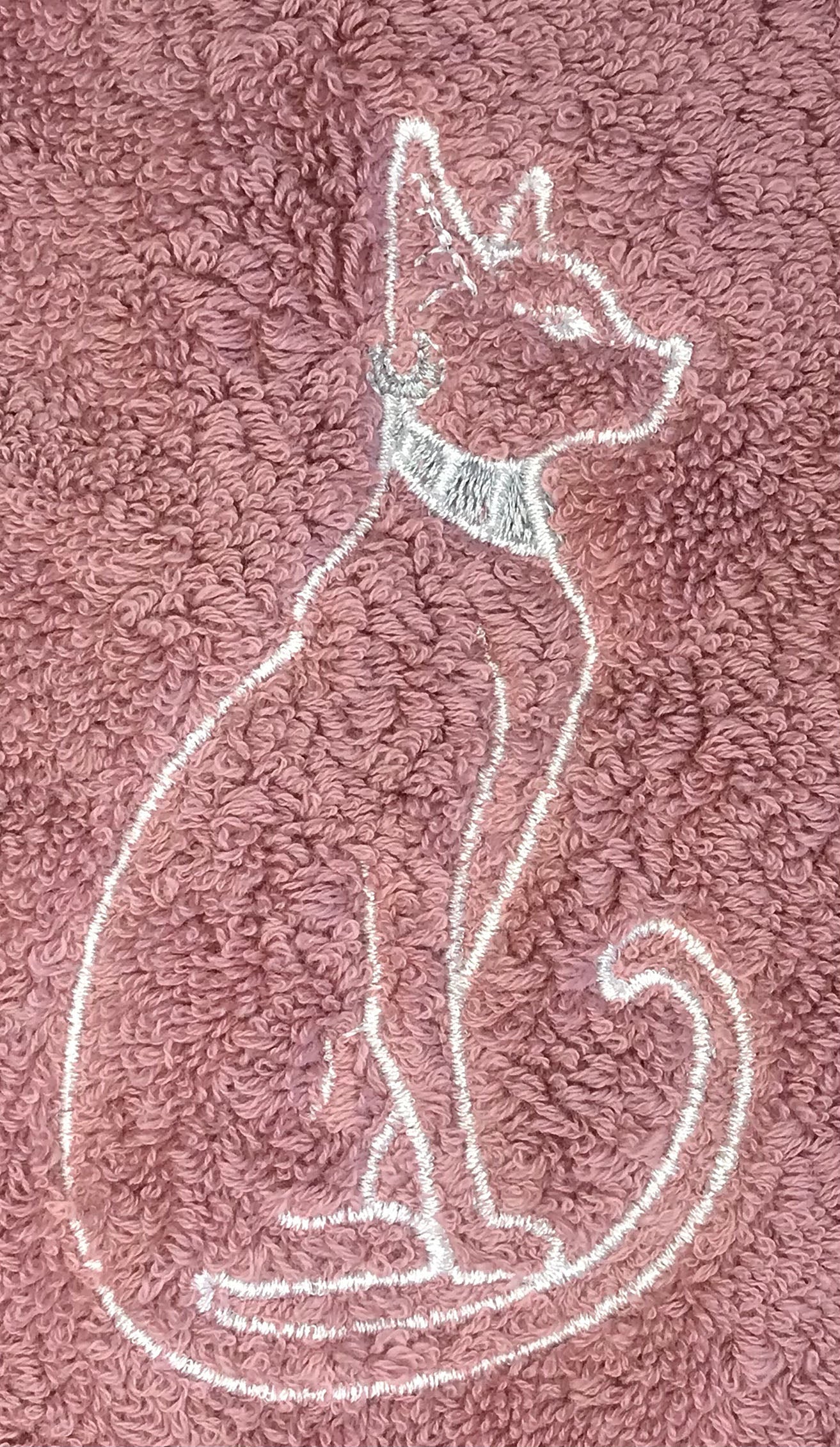 Luxury Egyptian Cotton Towel, Bastet Embroidery, Plush 700GSM Oversized 31X20 inch