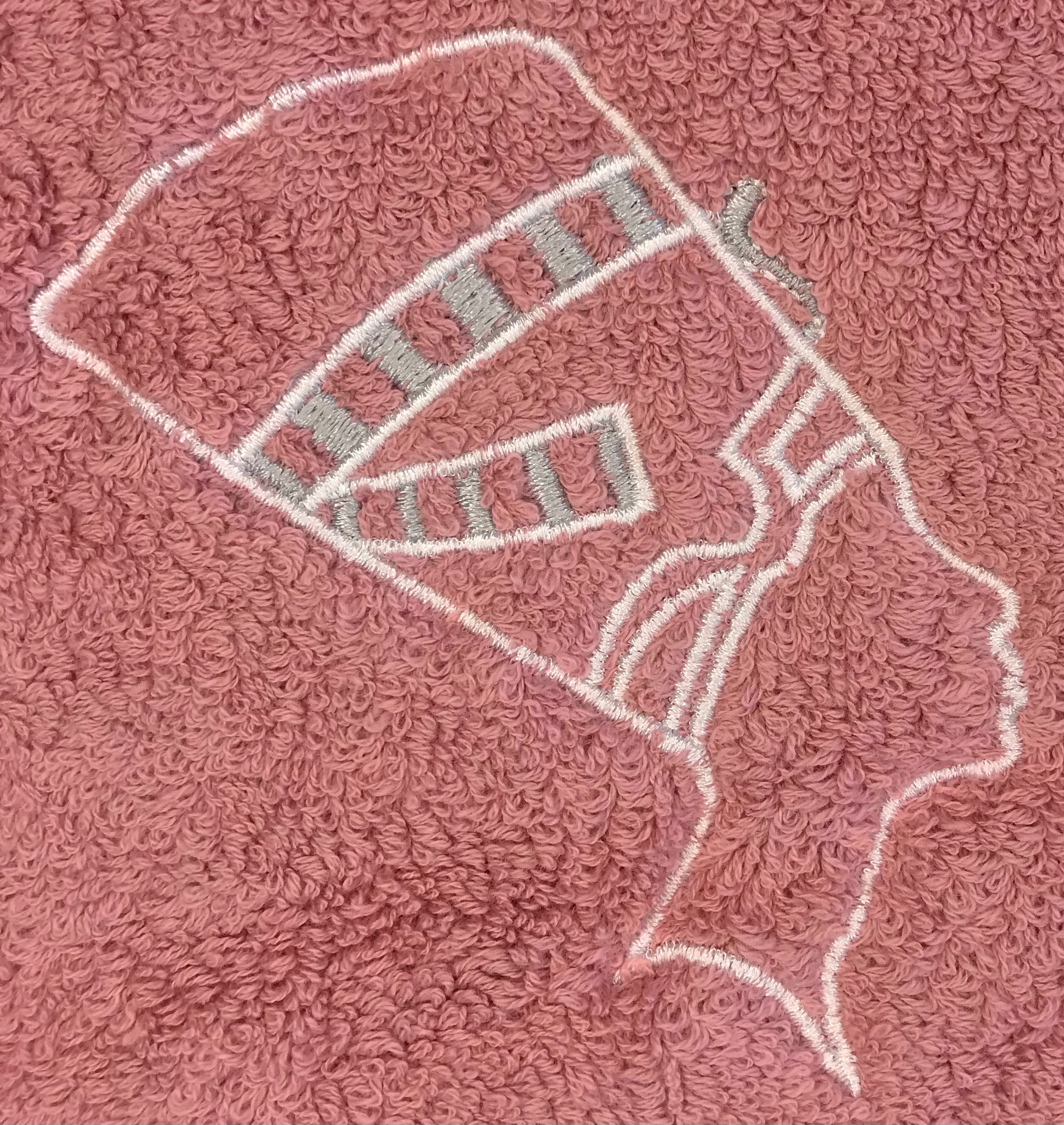 Luxury Egyptian Cotton Towel, Nefertiti Embroidery, Plush 700GSM Oversized 31X20 inch
