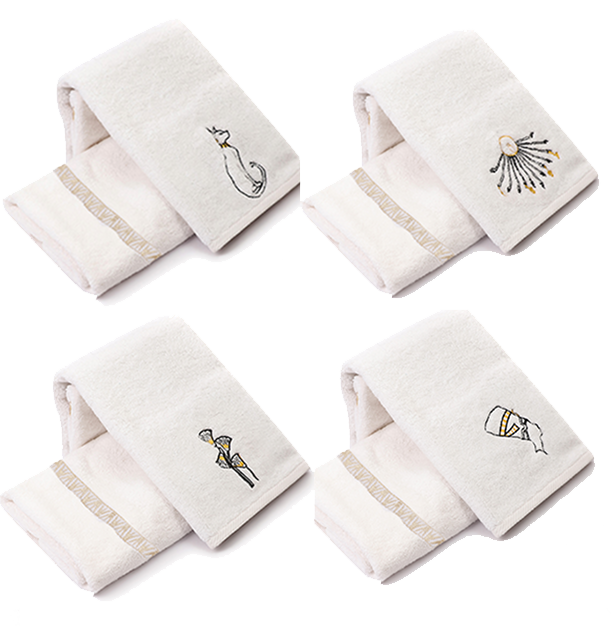 Set of 4 Luxury Egyptian Cotton Towels, Nile Collection, Plush 700GSM Oversized 31X20 inch