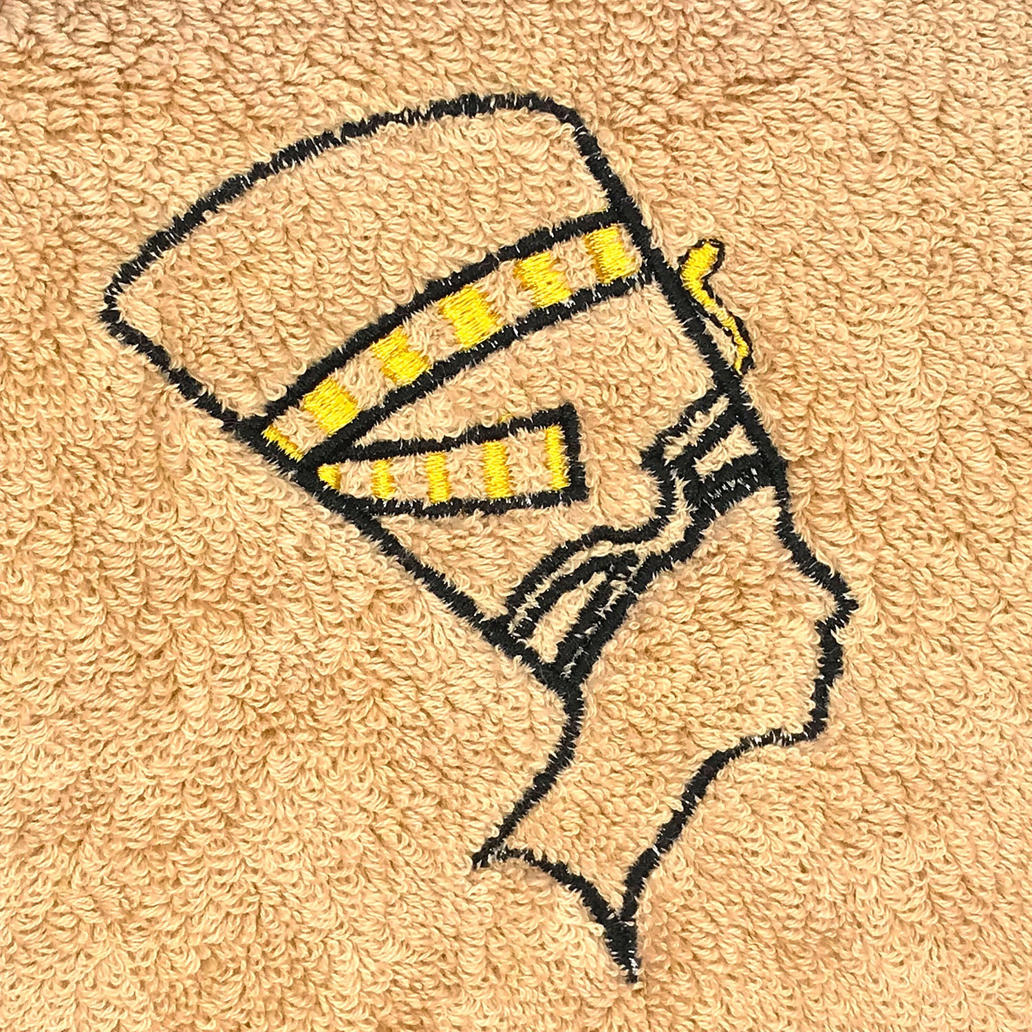 Luxury Egyptian Cotton Towel, Nefertiti Embroidery, Plush 700GSM Oversized 31X20 inch