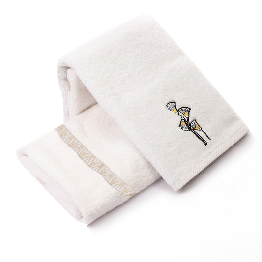Luxury Egyptian Cotton Towel, Nile Goddess Sesen Embroidery, Plush 600GSM Oversized 31X20 inch