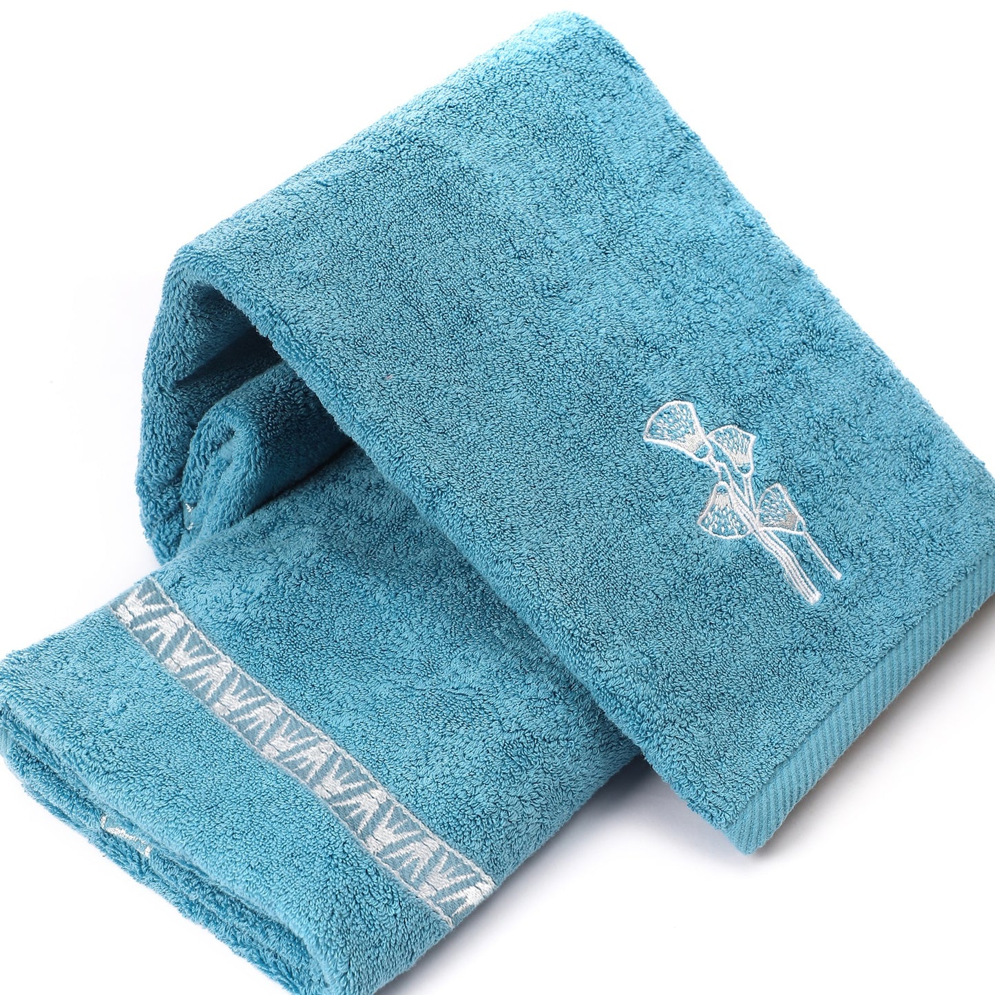 Luxury Egyptian Cotton Towel, Nile Goddess Sesen Embroidery, Plush 600GSM Oversized 31X20 inch