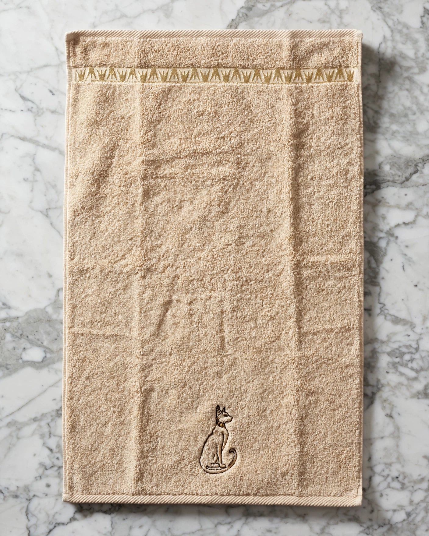 Bastet | Great Nile Collection Embroidered Towel | 100% Cotton, 700 GSM, 31X20 inches