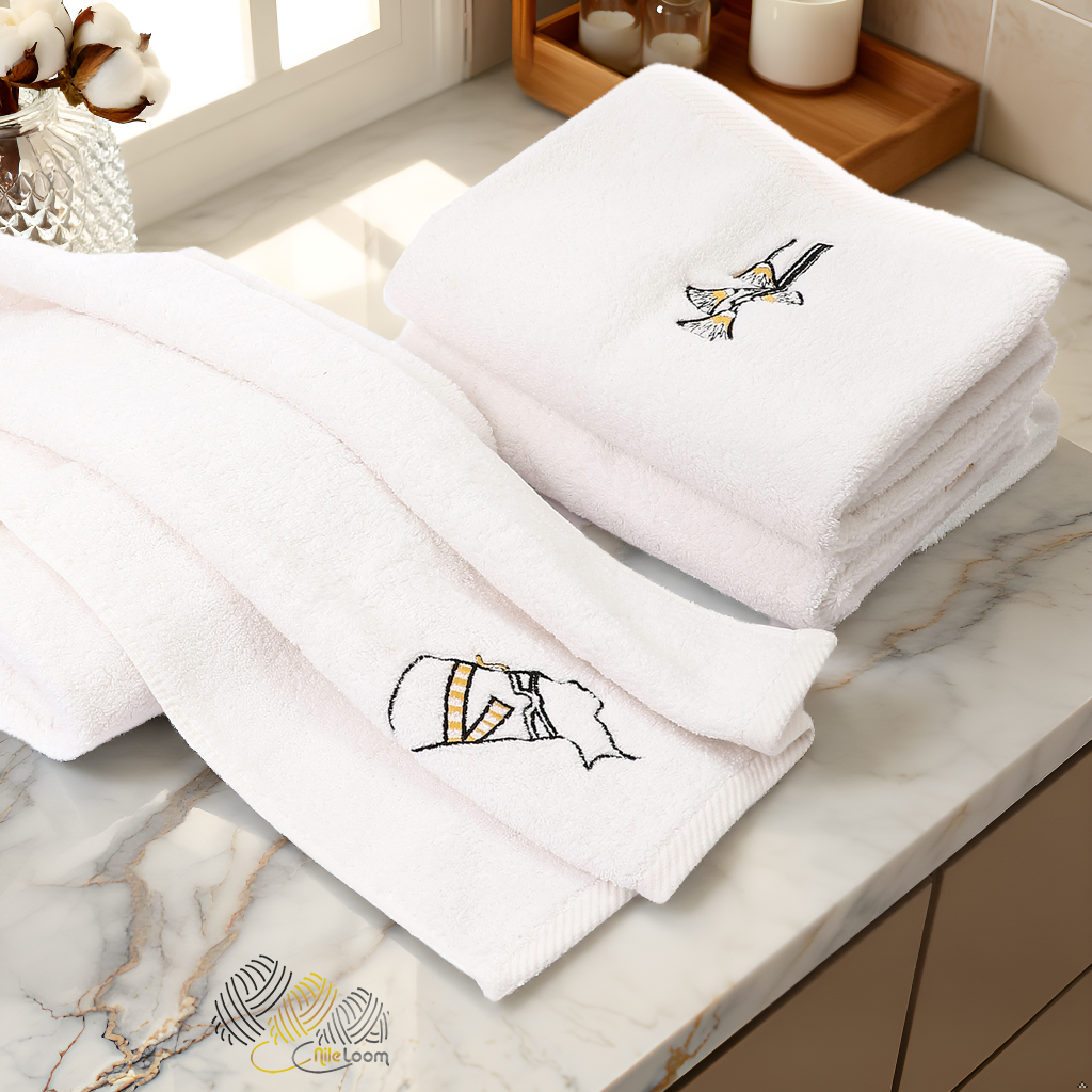 Set of 4 Luxury Egyptian Cotton Towels, Nile Collection, Plush 700GSM Oversized 31X20 inch