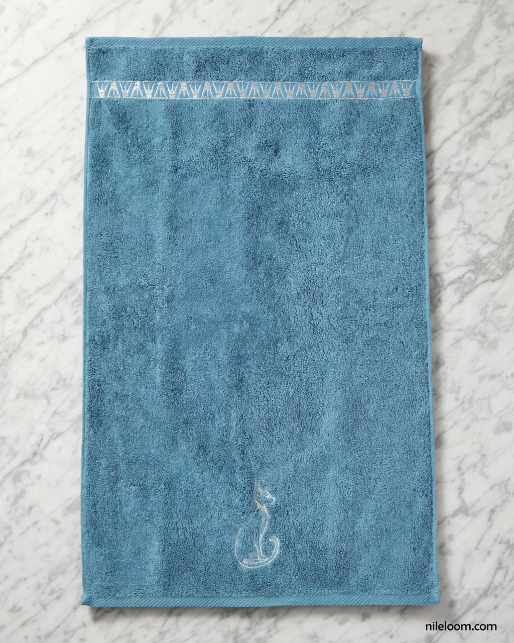 Bastet | Great Nile Collection Embroidered Towel | 100% Cotton, 700 GSM, 31X20 inches