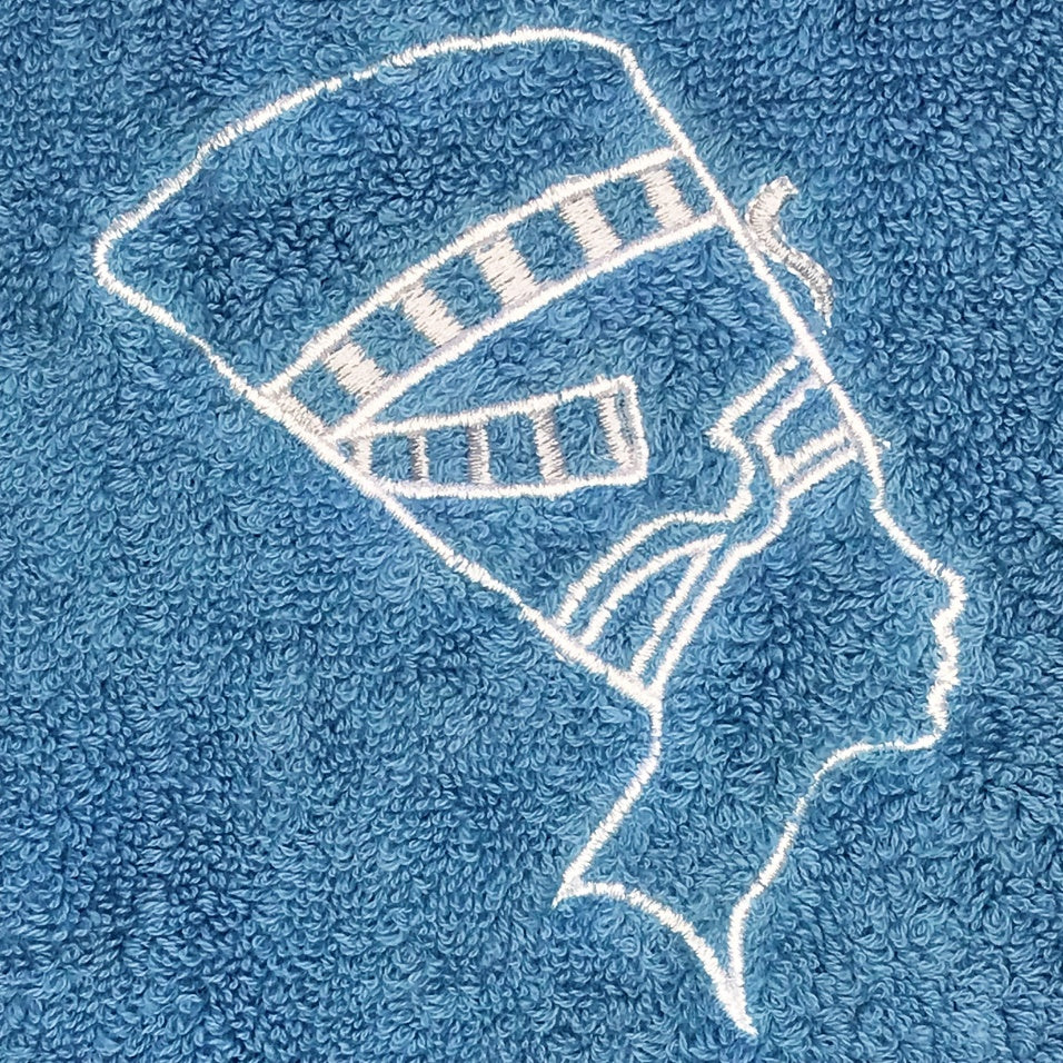 Luxury Egyptian Cotton Towel, Nefertiti Embroidery, Plush 700GSM Oversized 31X20 inch