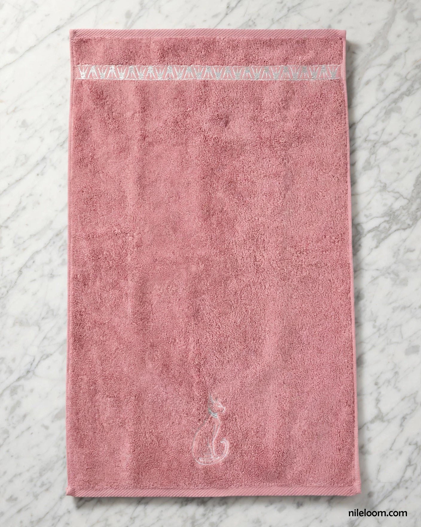 Bastet | Great Nile Collection Embroidered Towel | 100% Cotton, 700 GSM, 31X20 inches