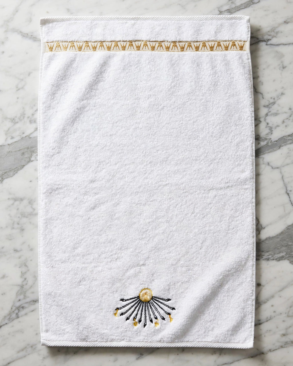 Aten | Great Nile Collection Embroidered Towel | 100% Cotton, 700 GSM, 31X20 inches