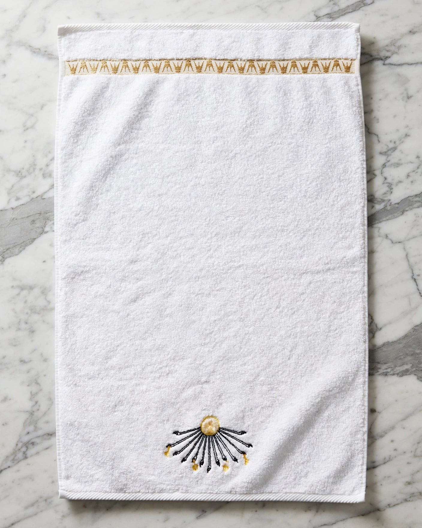Aten | Great Nile Collection Embroidered Towel | 100% Cotton, 700 GSM, 31X20 inches