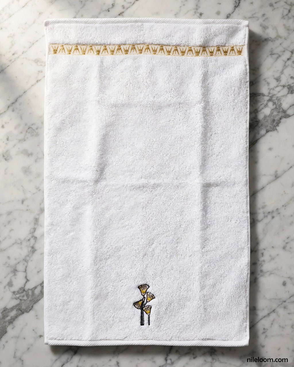 Sesen | Great Nile Collection Embroidered Towel | 100% Cotton, 700 GSM, 31X20 inches