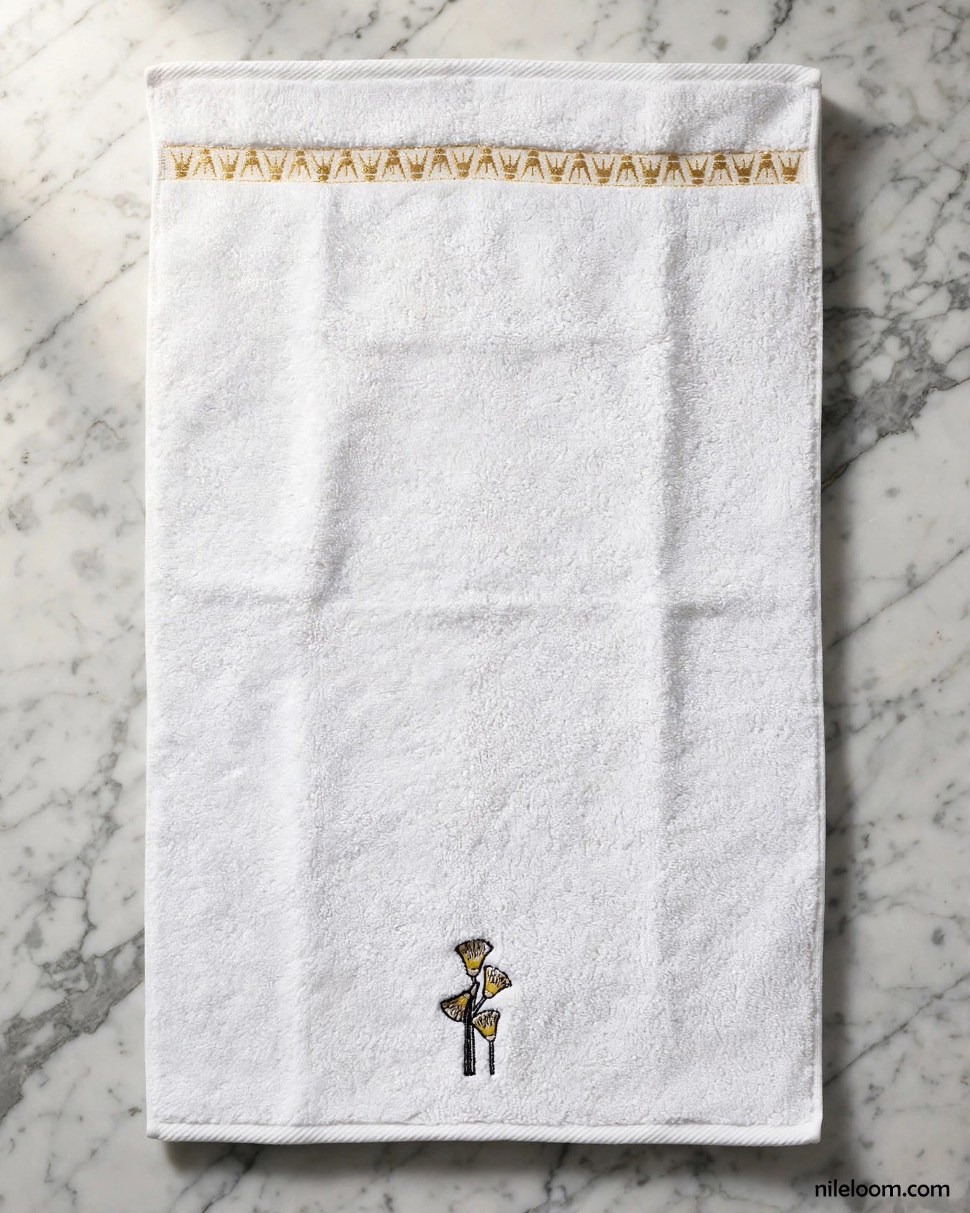 Sesen | Great Nile Collection Embroidered Towel | 100% Cotton, 700 GSM, 31X20 inches